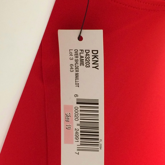 DKNY Flame Over the shoulder Swimsuit - Picture 4 of 8